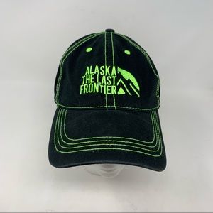 Prairie Mountain Alaska The Last Frontier Embroidered Black Unisex Ball Cap Hat